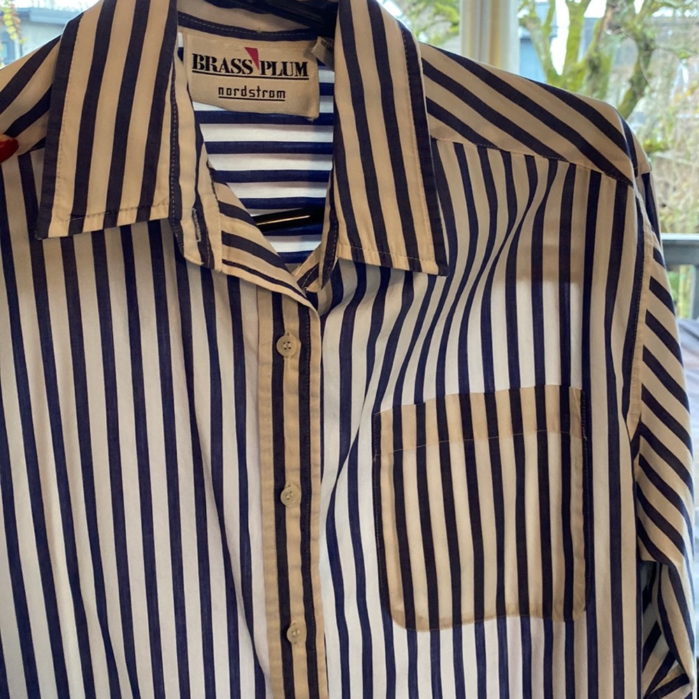 Nordstrom - Brass Plum - Striped button down